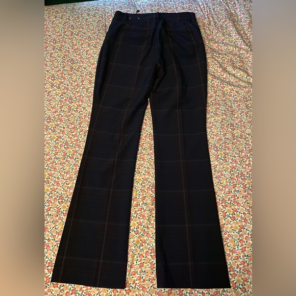 Express Columnist Barely Boot 6R Trousers Navy, Maroon, Plaid - Picture 2 of 4